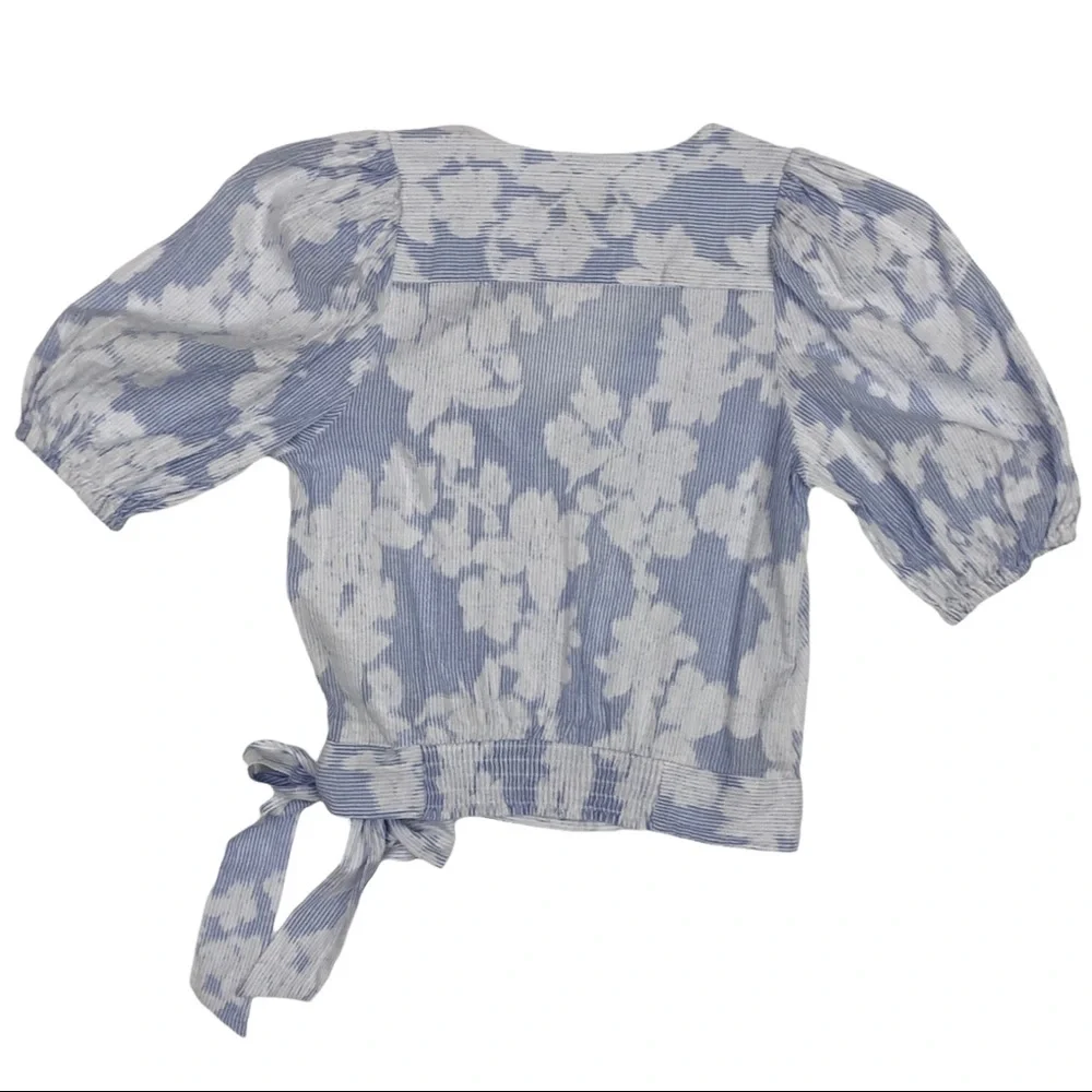 Banana Republic Puff Short Sleeve Blouse Top